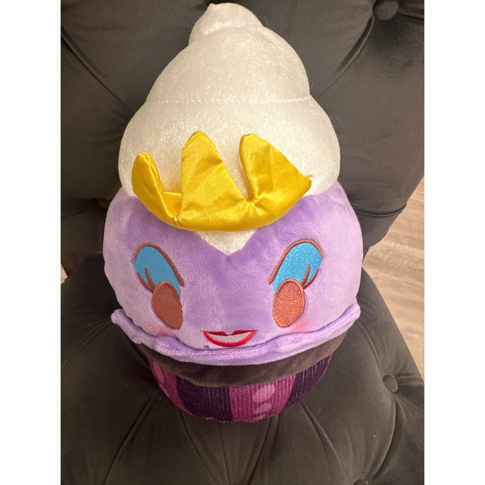 Disney Munchlings Cupcake Ursela Plush Toy Purple Ice Cream Cone Crown kids